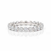 Eternity Round Cut Women's Stackable Wedding Band-Black Diamonds New York