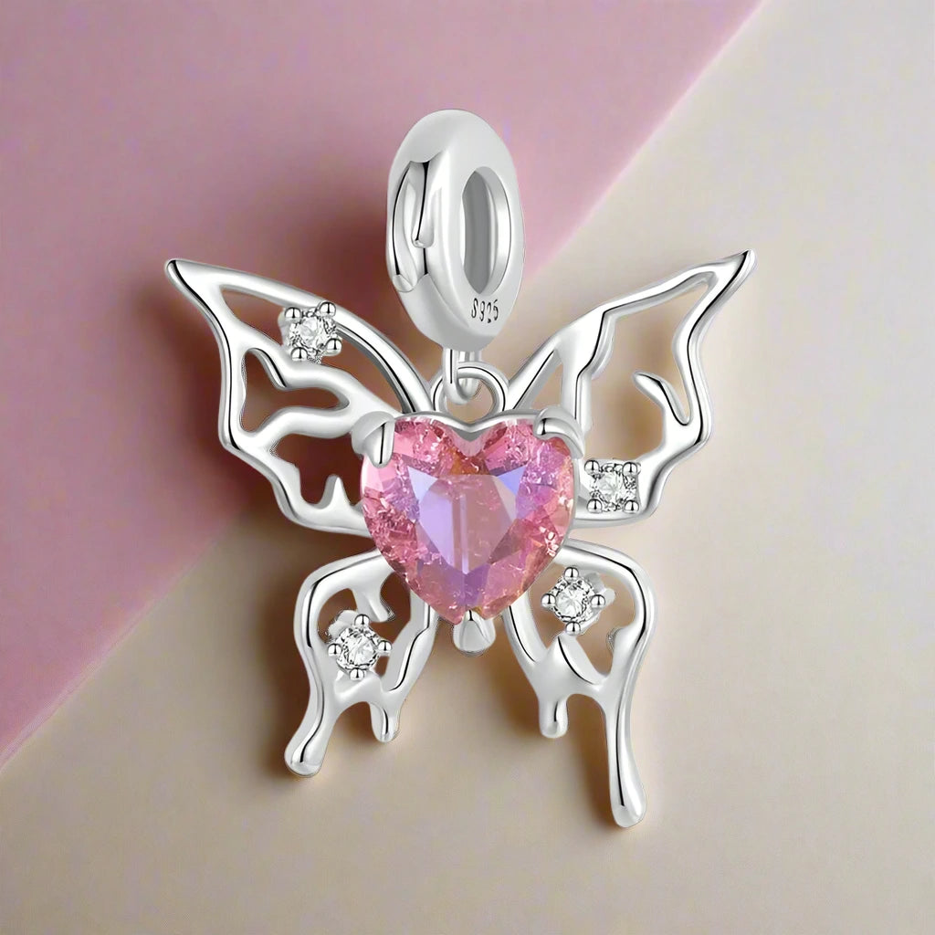 Bloody Butterfly Pendant with Diamond-Black Diamonds New York