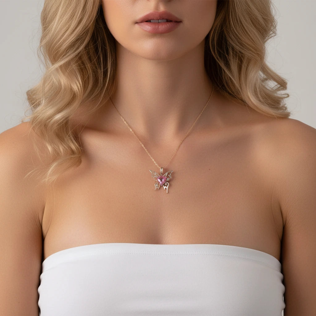 Bloody Butterfly Pendant with Diamond Option-Black Diamonds New York