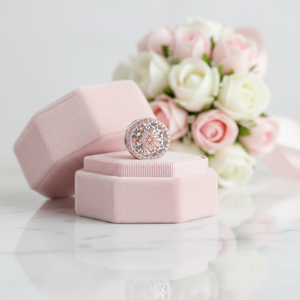 Blooming Bud Charms with Round Diamond Option-Black Diamonds New York