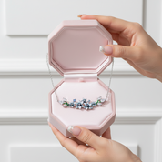 Blue Spinel Enamel Flowers with Diamond Option Necklace-Black Diamonds New York