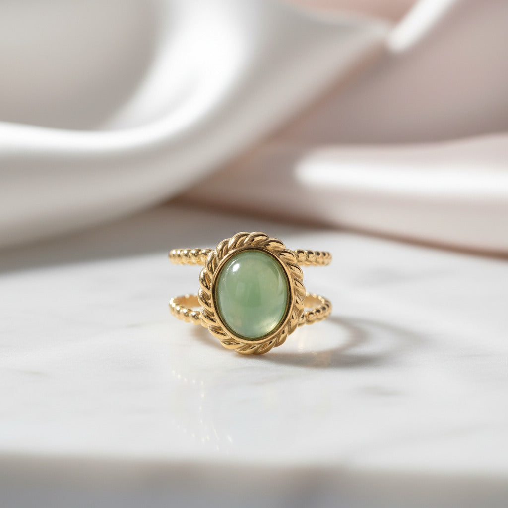 Bohemian Option Natural Stones Malachite Rings-Black Diamonds New York