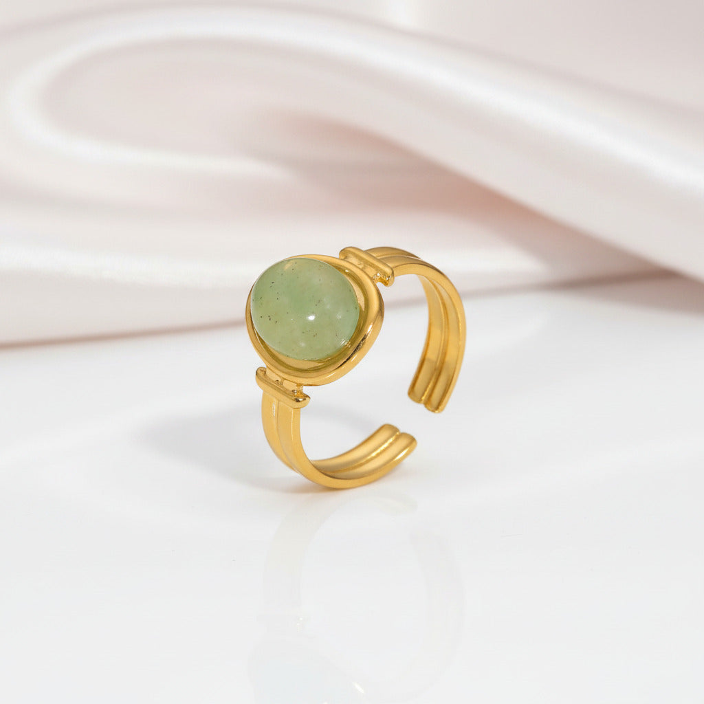 Bohemian Option Natural Stones Malachite Rings-Black Diamonds New York