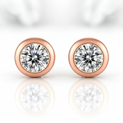 Brilliant Cut Diamond Option Bubble Shaped Stud Earrings-Black Diamonds New York