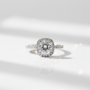 Brilliant Cut Diamond Option Cushion Wedding Ring-Black Diamonds New York