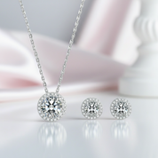 Brilliant Cut Diamond Earrings and Necklace-Black Diamonds New York