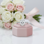 Brilliant Oval-Cut Diamond Hidden Halo Engagement Ring-Black Diamonds New York