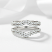 Brilliant Round Cut Diamond Adjustable Wedding Ring Enhancer-Black Diamonds New York