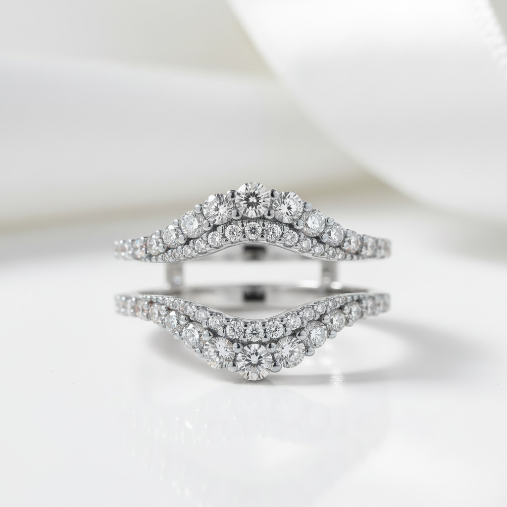 Brilliant Round Cut Diamond Option Enhancer Women's Wedding Band-Black Diamonds New York