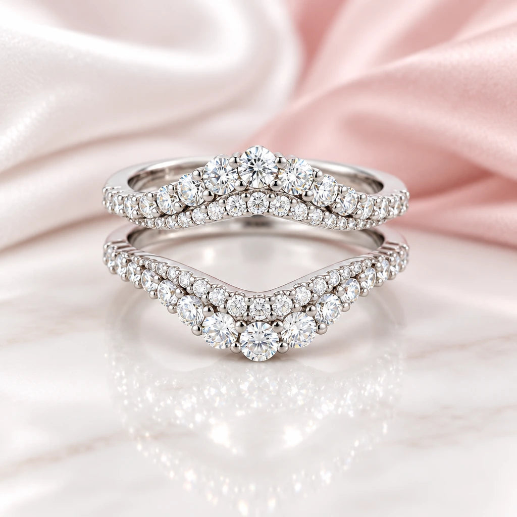 Brilliant Round Cut Diamond Option Enhancer Women's Wedding Band-Black Diamonds New York