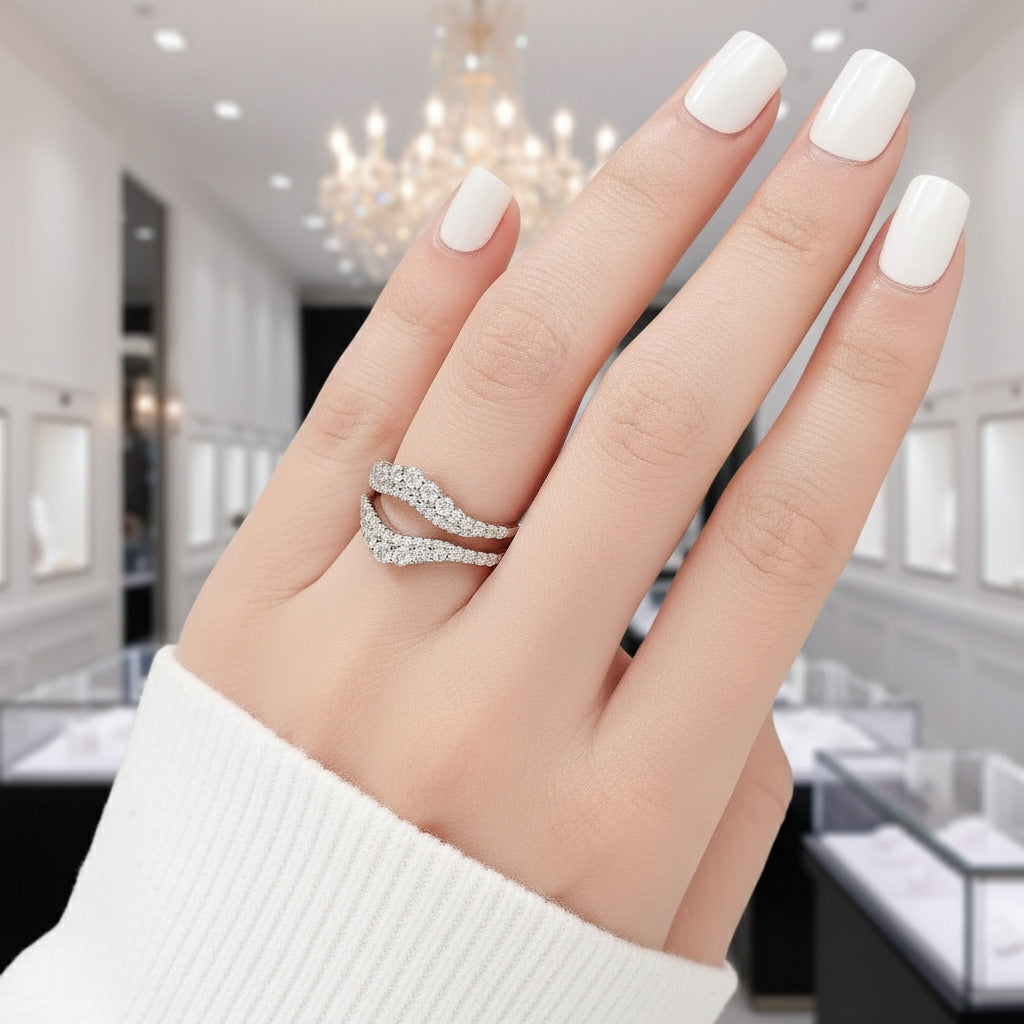 Brilliant Round Cut Diamond Enhancer Women's Wedding Band-Black Diamonds New York