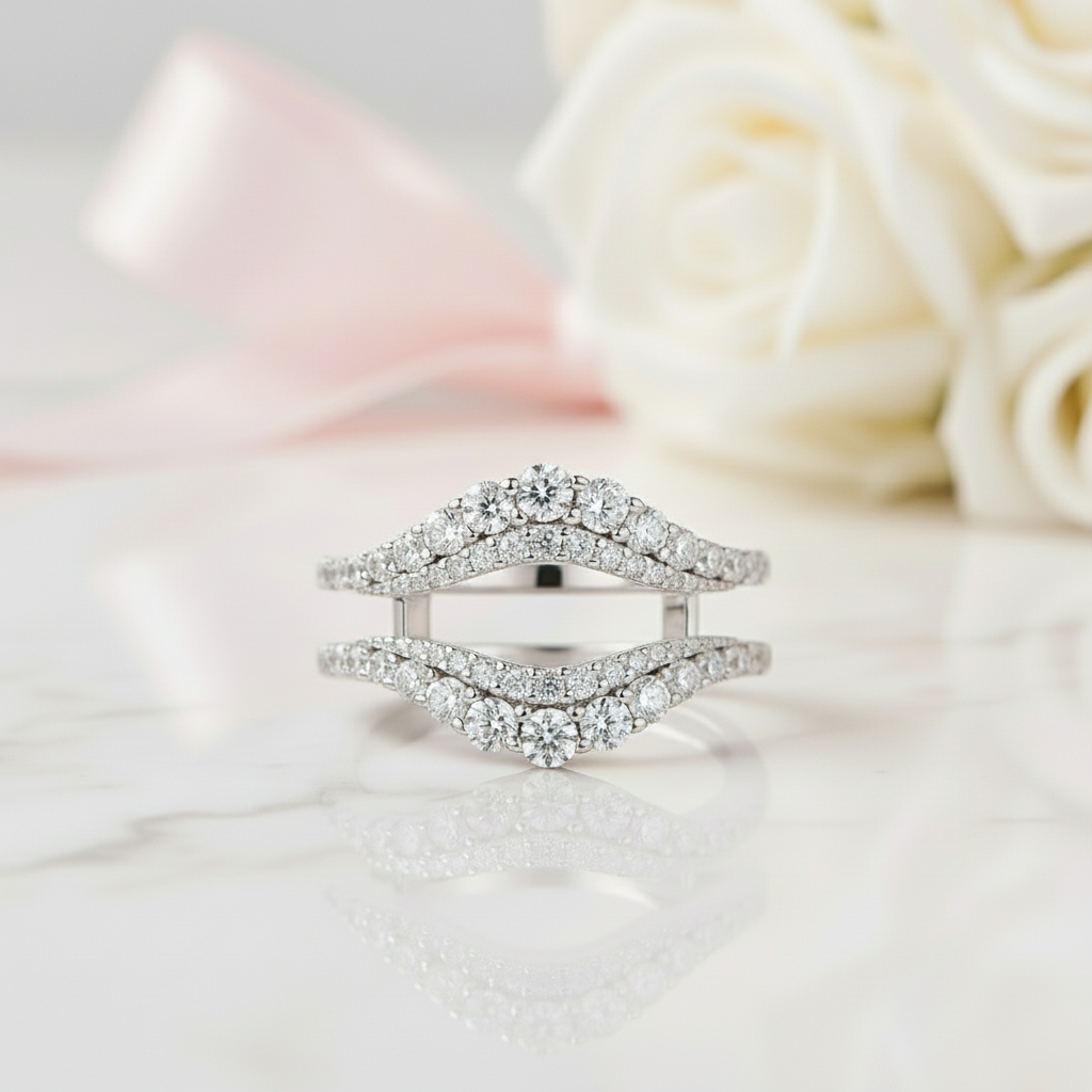 Brilliant Round Cut Diamond Enhancer Women's Wedding Band-Black Diamonds New York