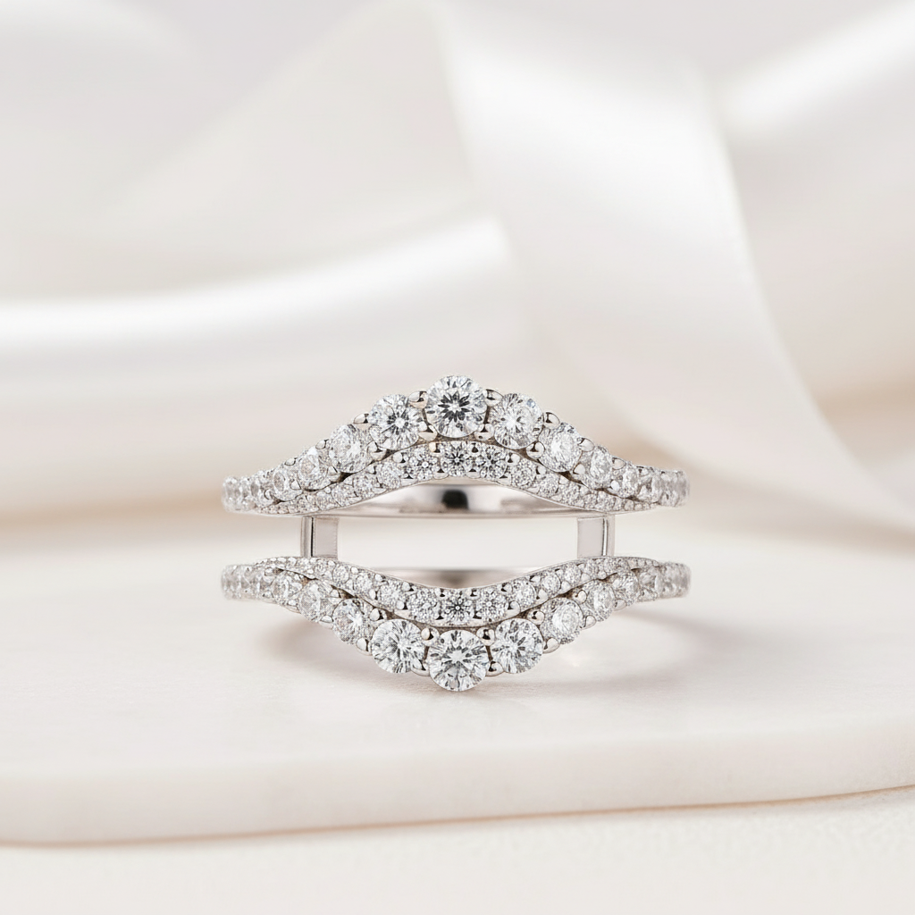 Brilliant Round Cut Diamond Option Enhancer Women's Wedding Band-Black Diamonds New York