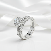 Brilliant Round Cut Diamond Wedding Ring Set-Black Diamonds New York