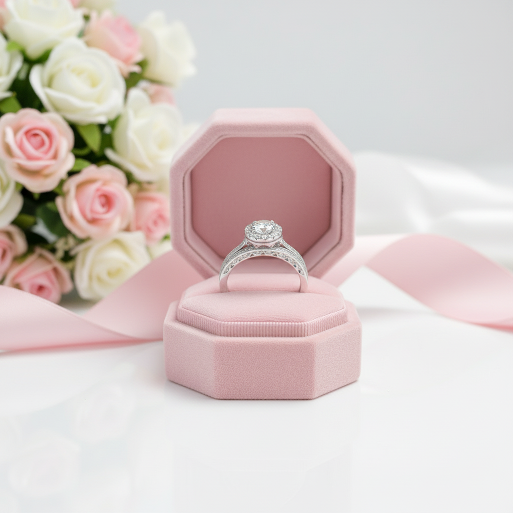 Brilliant Round Cut Diamond Option Wedding Ring Set-Black Diamonds New York