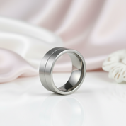 Brush and Polish Design Men's Wedding Band-Black Diamonds New York