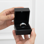 Brush and Polish Design Men's Wedding Band-Black Diamonds New York