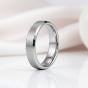 Brushed Men's Tungsten Wedding Band-Black Diamonds New York
