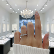 Butterfly Design Infinity Wedding Ring Band-Black Diamonds New York