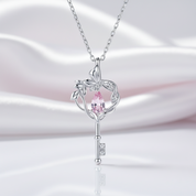 Butterfly Vine & Tree of Life Heart Shaped Dream Catcher Necklace-Black Diamonds New York