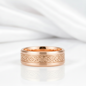 White Gold Celtic Dragon Wedding Bandv-Black Diamonds New York