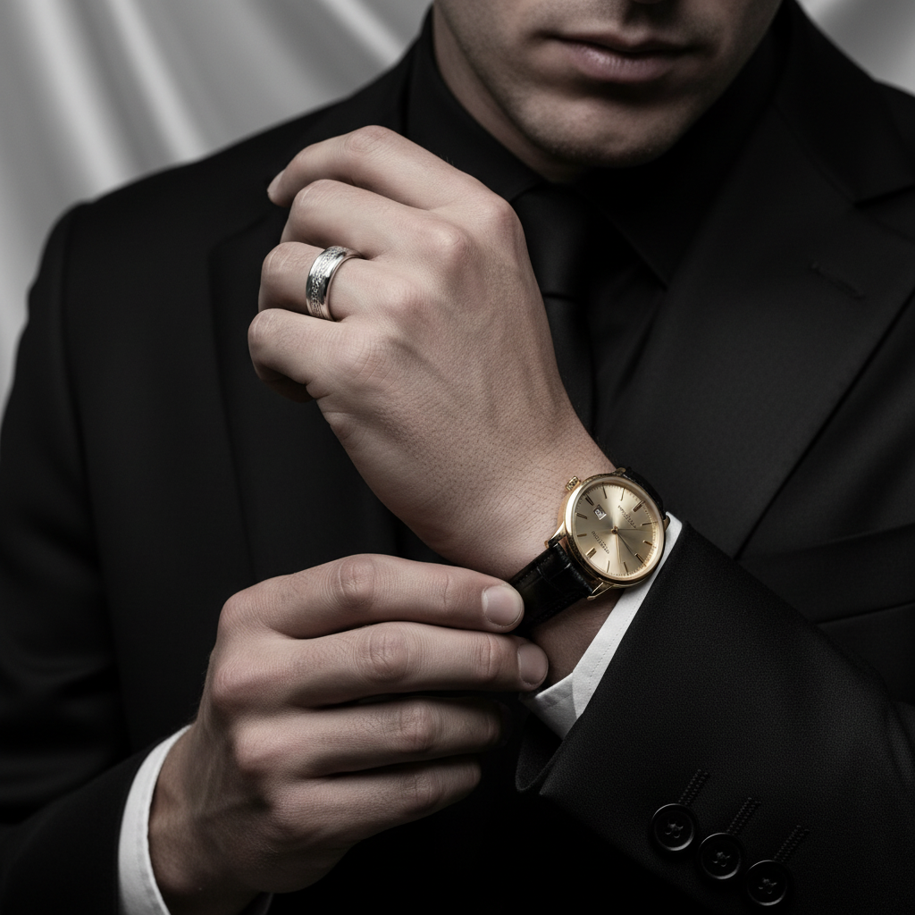 White Gold Celtic Dragon Wedding Bandv-Black Diamonds New York