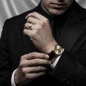 White Gold Celtic Dragon Wedding Bandv-Black Diamonds New York