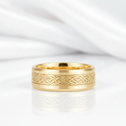 White Gold Celtic Dragon Wedding Bandv-Black Diamonds New York