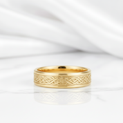 White Gold Celtic Dragon Wedding Bandv-Black Diamonds New York