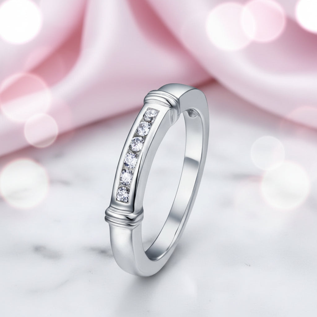 Channel Set Diamond Option Wedding Ring-Black Diamonds New York