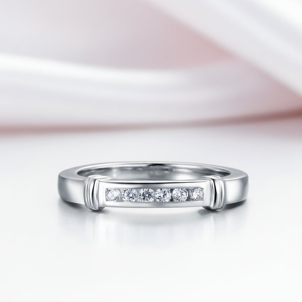 Channel Set Diamond Option Wedding Ring-Black Diamonds New York