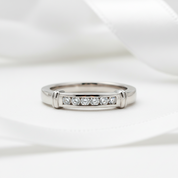 Channel Set Diamond Option Wedding Ring-Black Diamonds New York