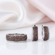 Chocolate & White Diamond Option Jewelry Set-Black Diamonds New York