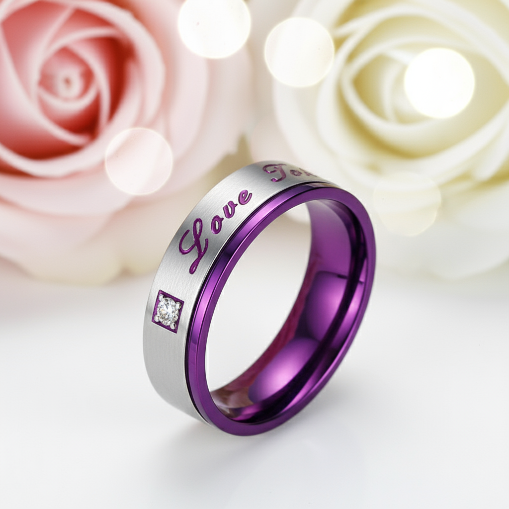 Claddagh Wedding Ring Set in Purple Diamond-Black Diamonds New York