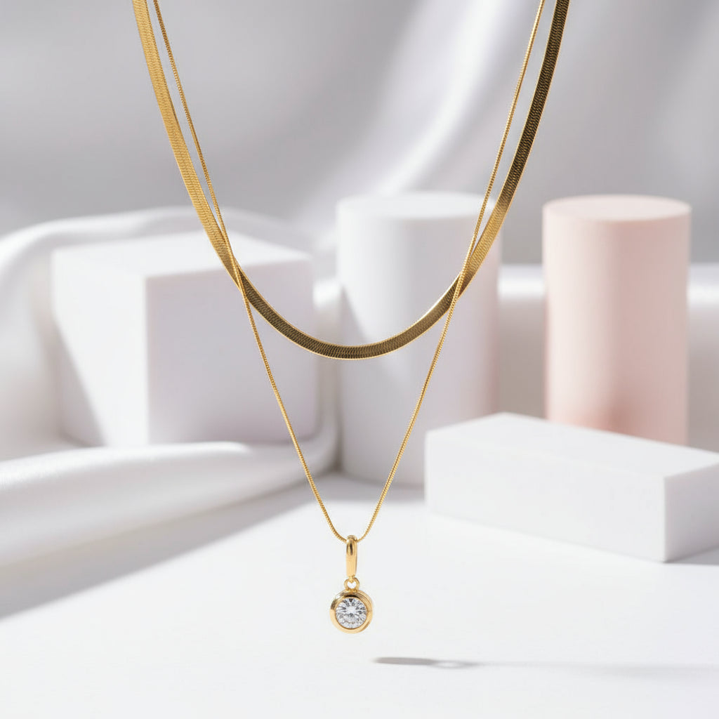 Classic 1.0 Ct Round Cut Diamond Option Necklace-Black Diamonds New York