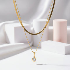 Classic 1.0 Ct Round Cut Diamond Option Necklace