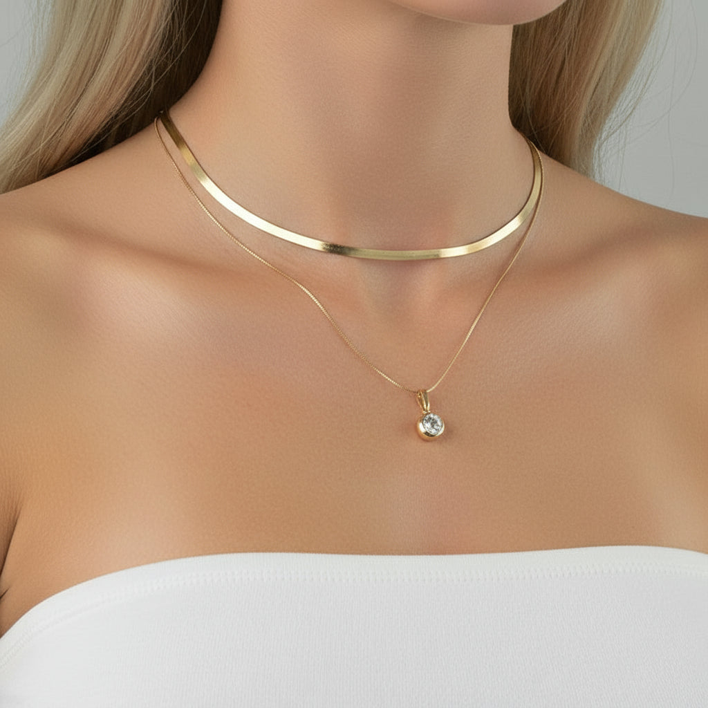 Classic 1.0 Ct Round Cut Diamond Option Necklace-Black Diamonds New York