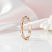 Classic 14k Rose Gold 2.5mm Wedding Band-Black Diamonds New York