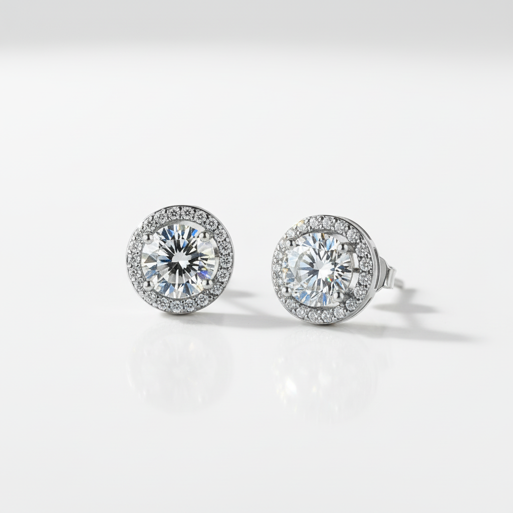 Classic 1ct Diamond Option Stud Earrings-Black Diamonds New York