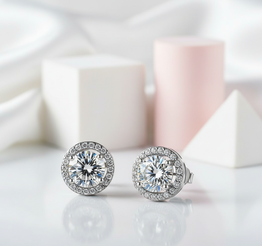 Classic 1ct Diamond Stud Earrings-Black Diamonds New York