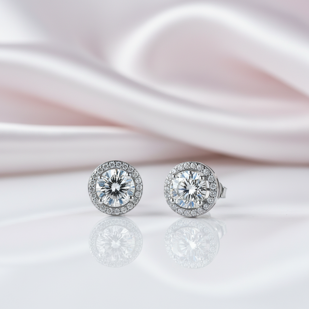 Classic 1ct Diamond Option Stud Earrings-Black Diamonds New York