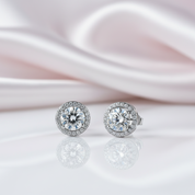 Classic 1ct Diamond Option Stud Earrings-Black Diamonds New York