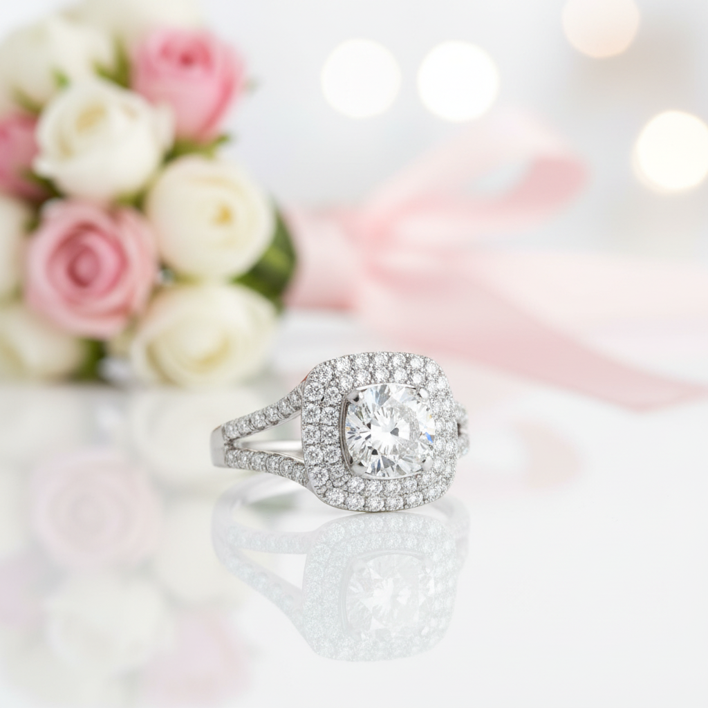 Classic 1ct Diamond Option Wedding Ring Set-Black Diamonds New York