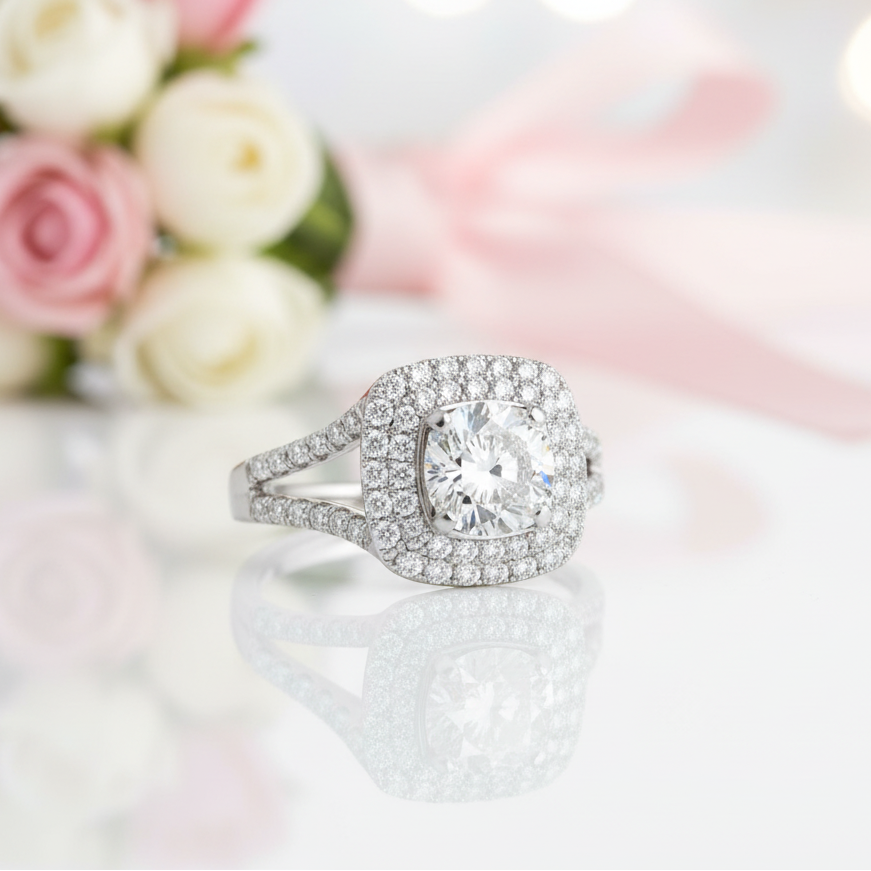 Classic 1ct Diamond Option Wedding Ring Set-Black Diamonds New York