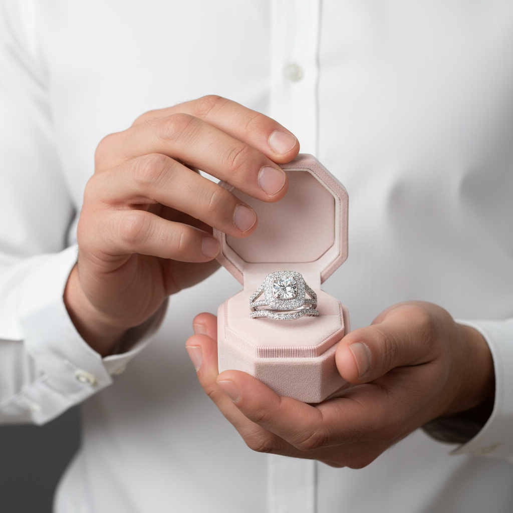 Classic 1ct Diamond Wedding Ring Set