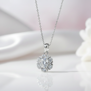 Classic 1.0 Ct Diamond Option Pendant Snowflake Necklace-Black Diamonds New York