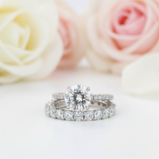 Classic 2.0 Carat Round Cut Wedding Ring Set-Black Diamonds New York