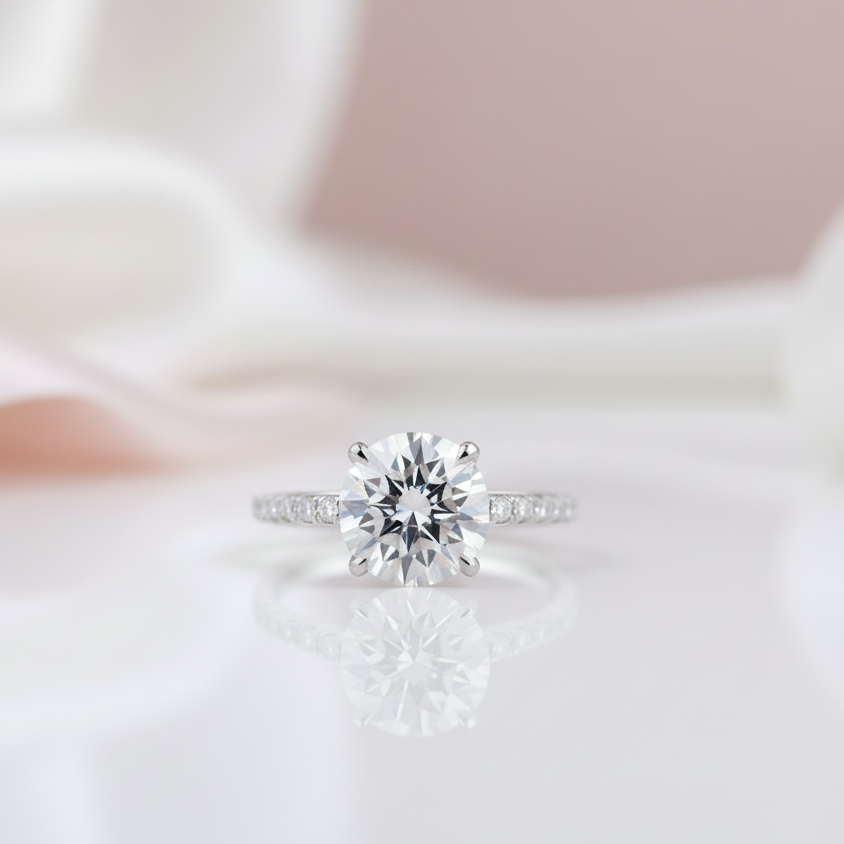 Classic 2.0 Carat Round Cut Wedding Ring Set-Black Diamonds New York