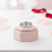 Classic 2.0 Carat Round Cut Wedding Ring Set-Black Diamonds New York