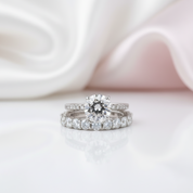 Classic 2.0 Carat Round Cut Wedding Ring Set-Black Diamonds New York